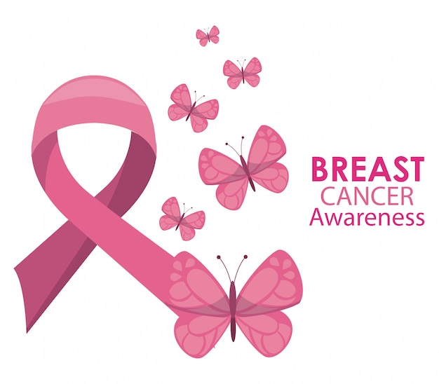 Vector breast cancer campaign