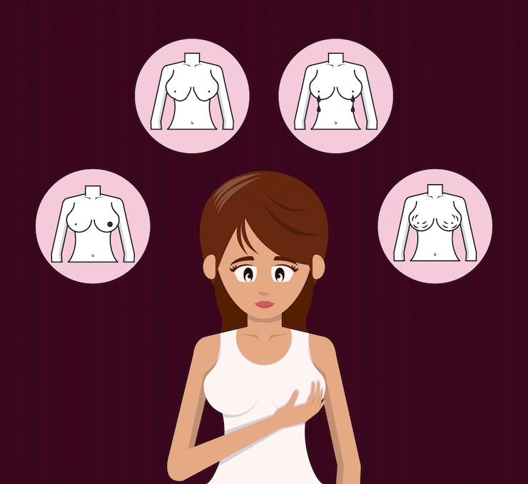 Vector breast cancer campaing