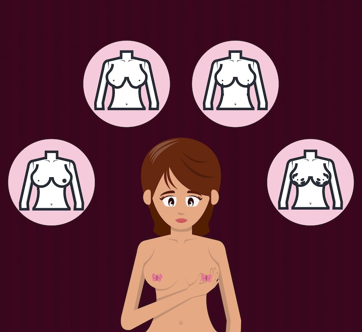 Vector breast cancer campaing