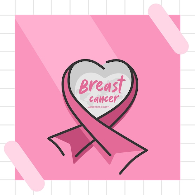 Vector breast cancer day pink color