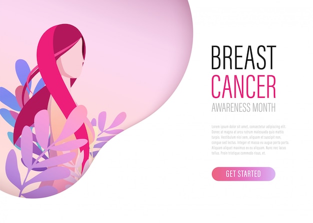 Breast cancer day ribbon international landing page.