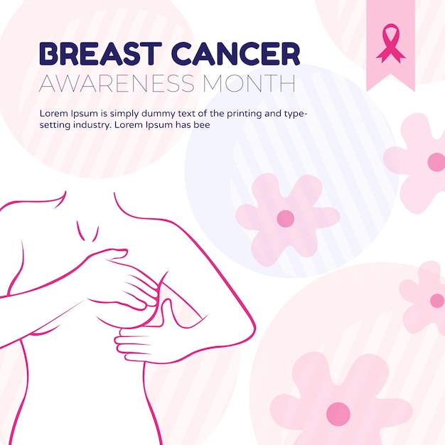 breast cancer flyer template design