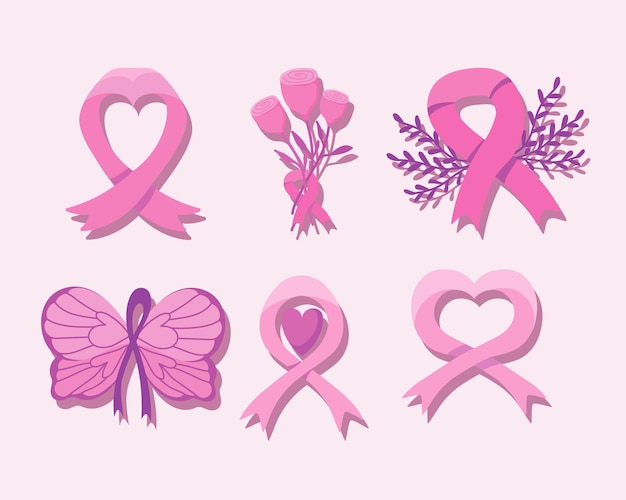 Vector breast cancer icon