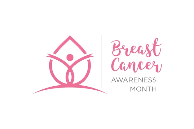 Vector breast cancer logo design icon element vector idea