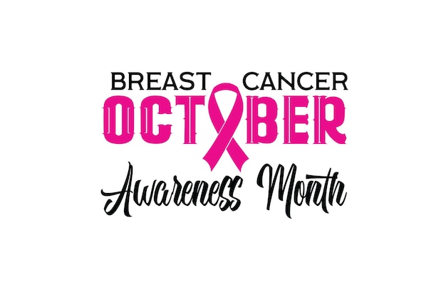 Breast Cancer October Awareness Month Vector File