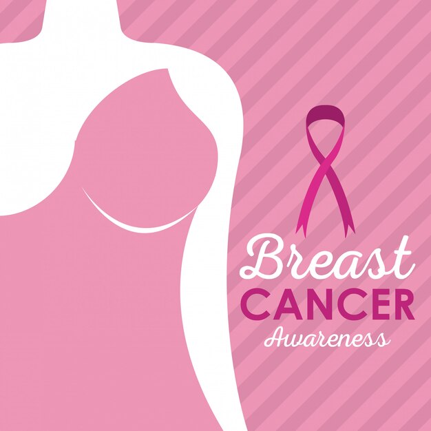 Vector breast cancer poster