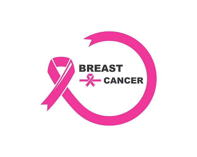 Vector breast cancer ribbon vector illustration design