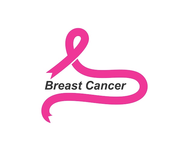 Breast cancer ribbon vector illustration design