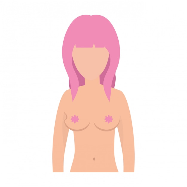 Vector breast cancer sign