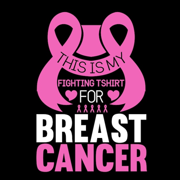 Vector breast cancer t shirt design