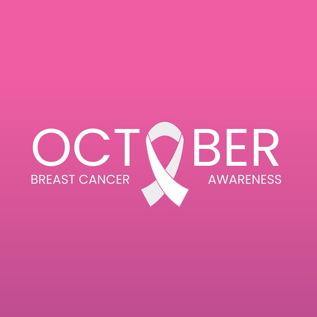 Breast Cancer Vector Banner Poster for Social Media Use October breast cancer emblem sign