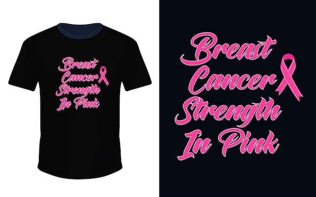 Vettore design della maglietta vettoriale per il cancro al seno per la giornata del cancro al seno