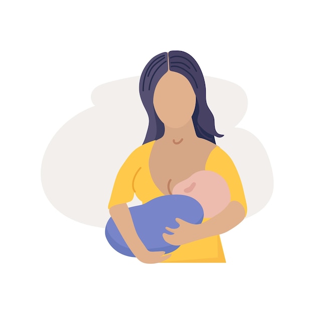 母乳育児アイコン クリパート アバター ロゴタイプ 孤立したベクトルイラスト