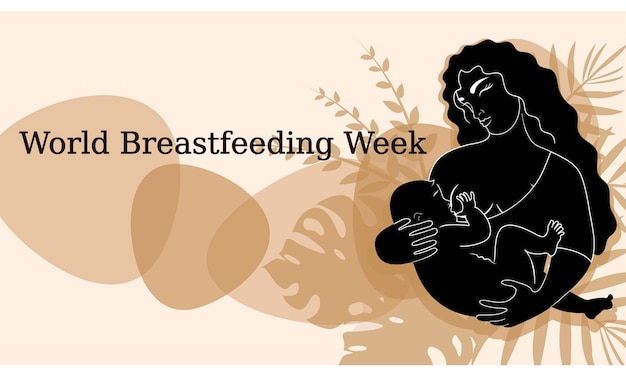 Breastfeeding week lettering