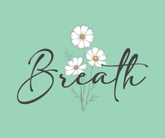 Breath typo print design