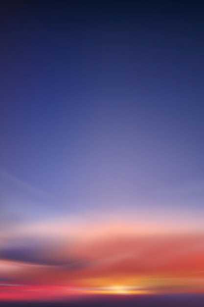 空を彩る鮮やかな色彩の夕暮れの壮観な景色