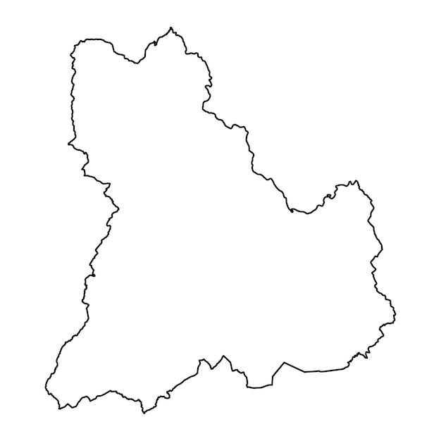 Brecknockshire map district of Wales Vector illustration