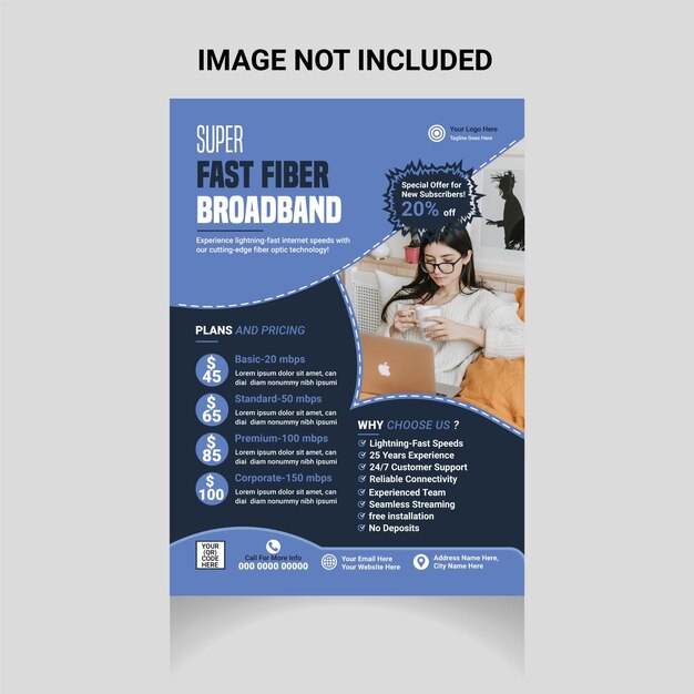 Vector breedband internet flyer