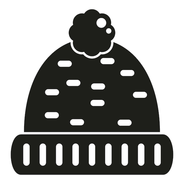 Breien winter hoed pictogram eenvoudige vector Wol gebreide ambachtelijke stof