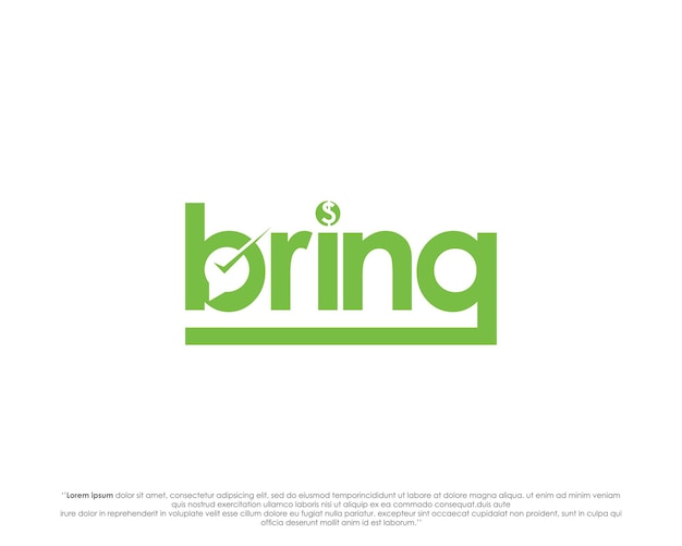 BRENG tekst vector logo ontwerp moderne TYPOGRAFIE