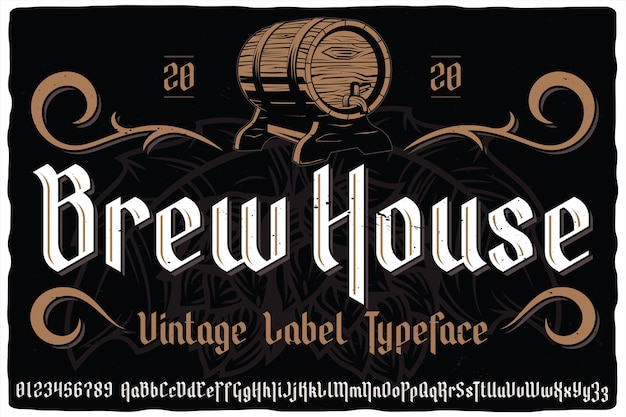 Brew house label