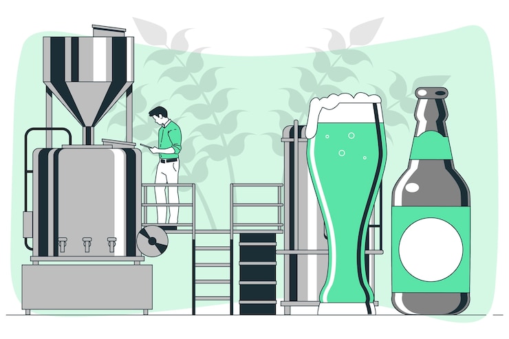 Vector brewery concept illustration