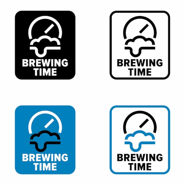 Brewing Time vector information sign