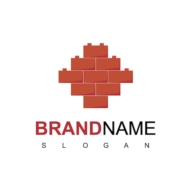 Brick building logo template