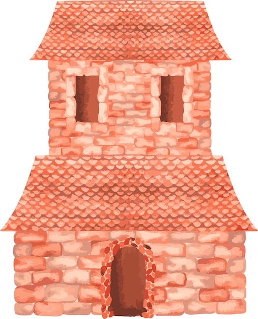 Vector brick castle