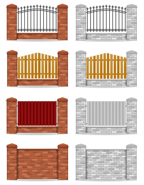 Brick fence