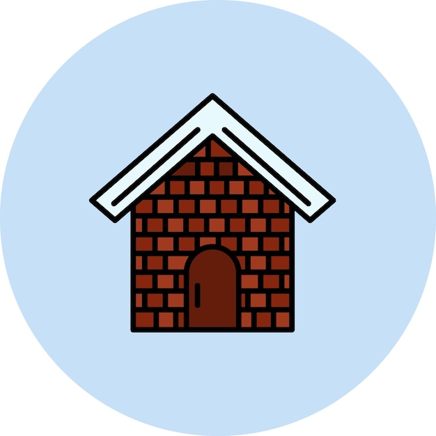 Brick House icon vector image Can be used for Type of Houses