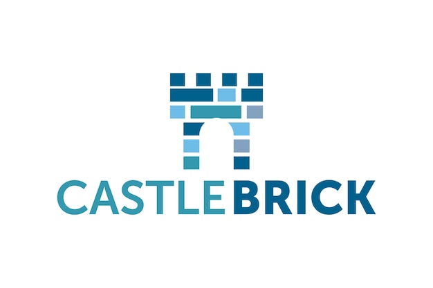 Brick house logo design template element