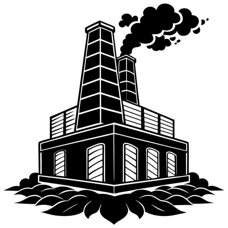 Вектор вектор силуэта кирпичной печи