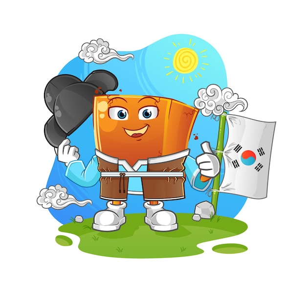 brick korean culture vector cartoon character