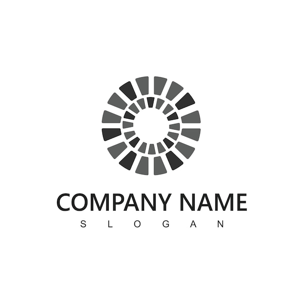 Brick paving logo design template