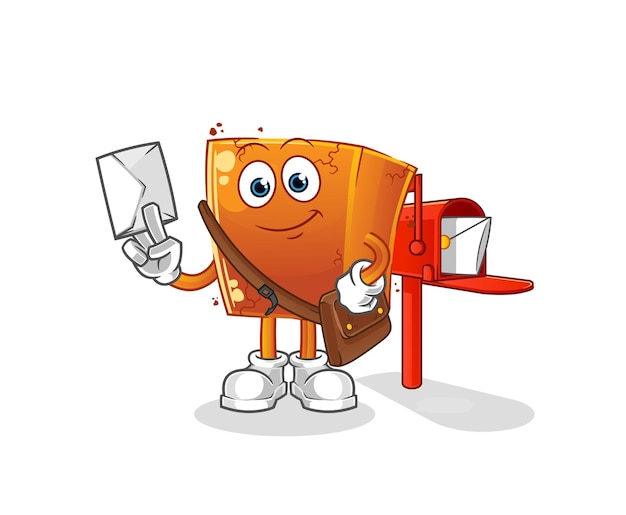 Brick postman vector cartoon character