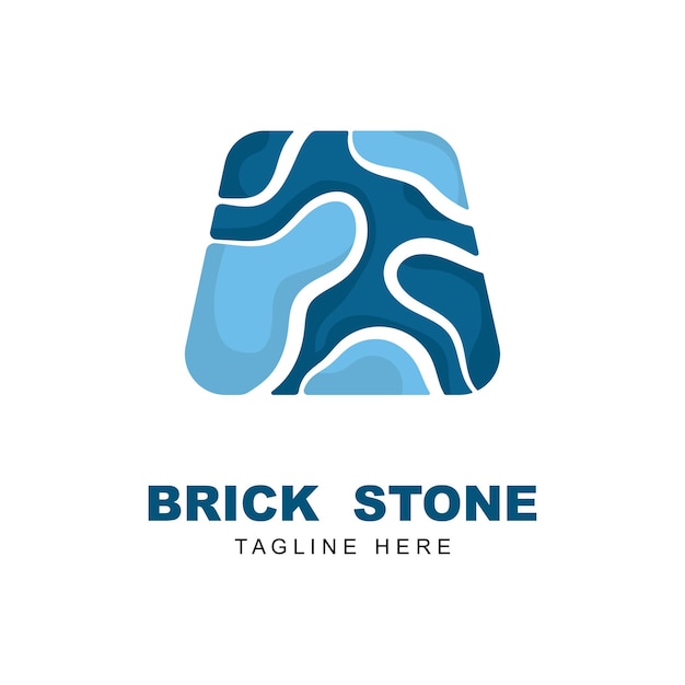 Brick stone logo icon vector