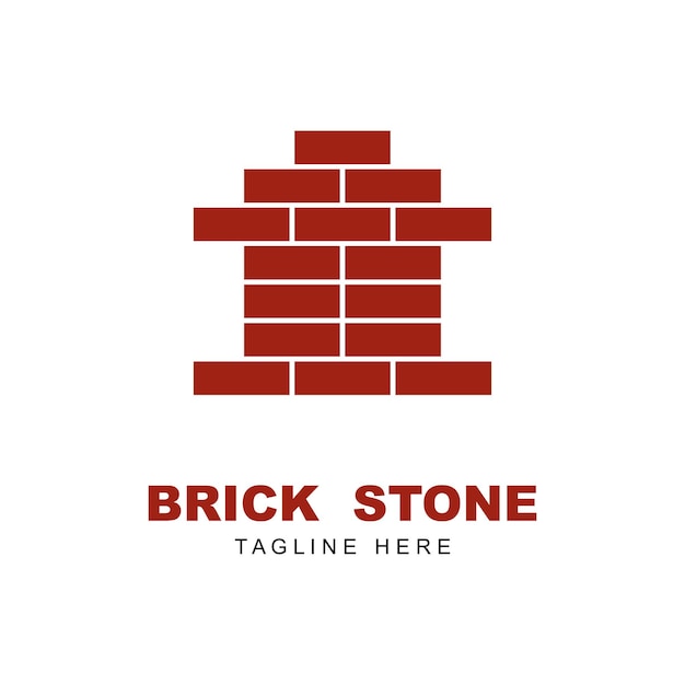 Brick stone logo icon vector