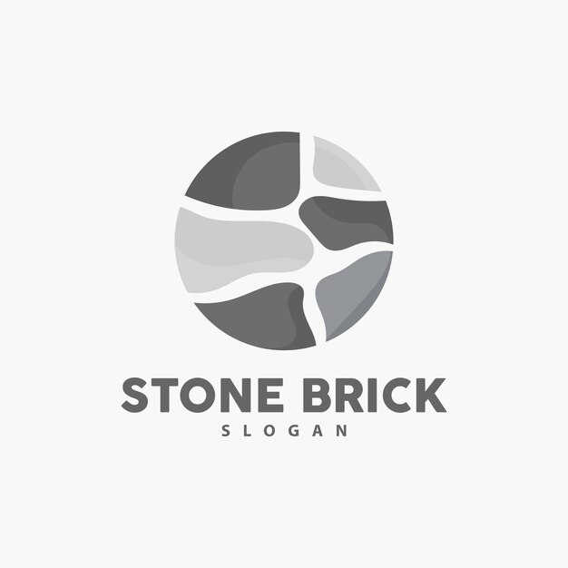 Brick Stone Logo Premium Elegant Design Vector Wallpaper Stone House Icon Illustration Design