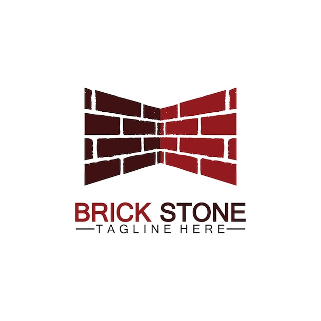 Brick stone logo vector icon illustration design  template