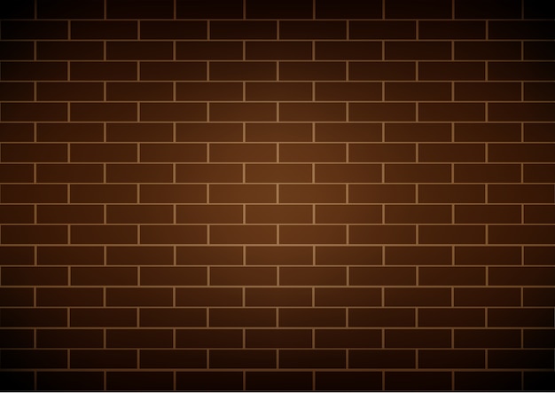 Vector brick wall brown background