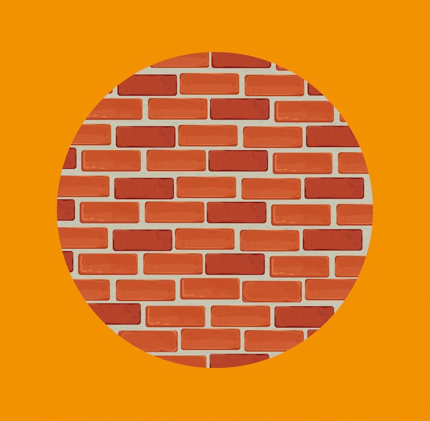 Brick wall design.