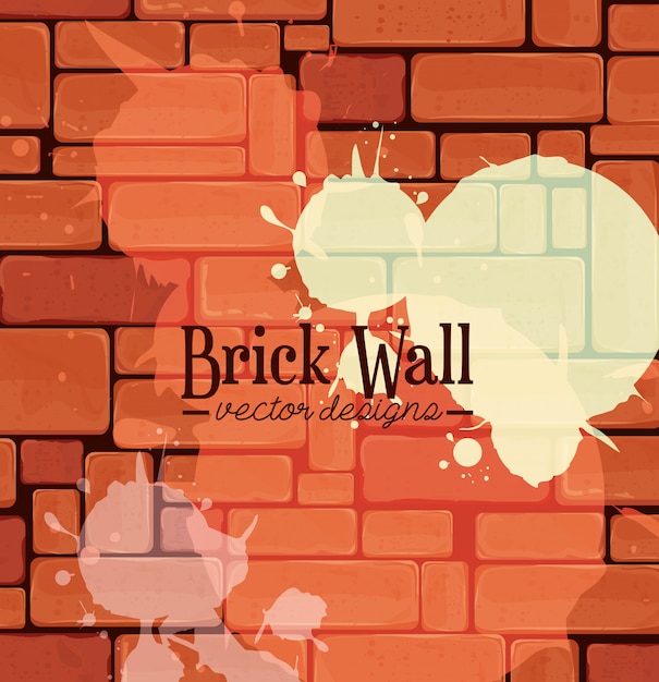 Vector brick wall design.