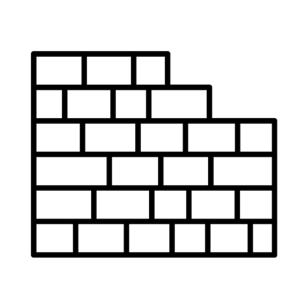 Brick Wall Line Illustration