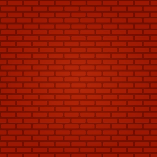 Vector brick wall red background