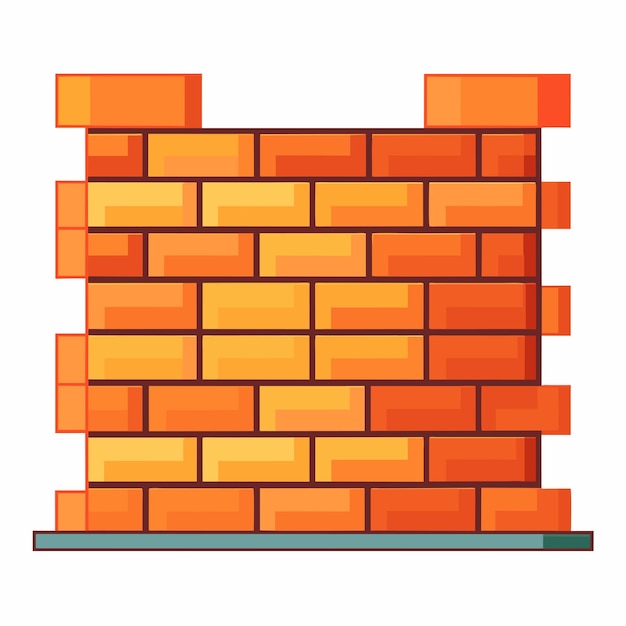 Vector brick wall vector illustration