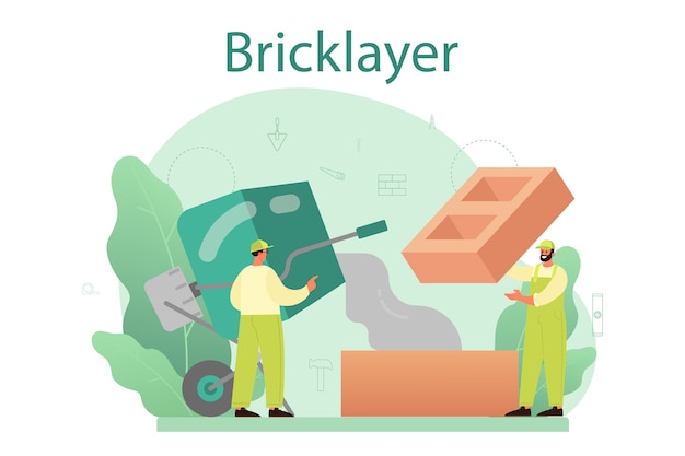 Bricklayer concept.