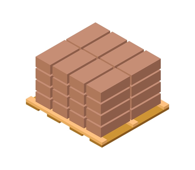 Bricks on isometric platform