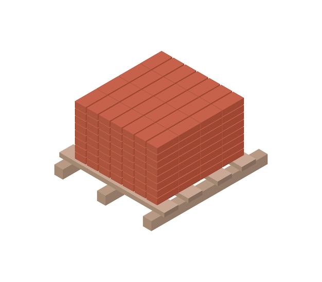 Bricks on isometric platform