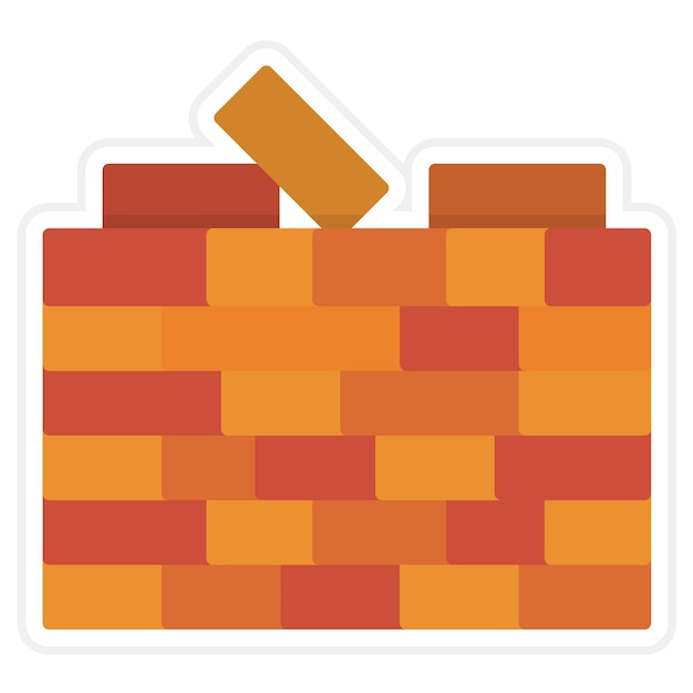 Bricks Line Illustration